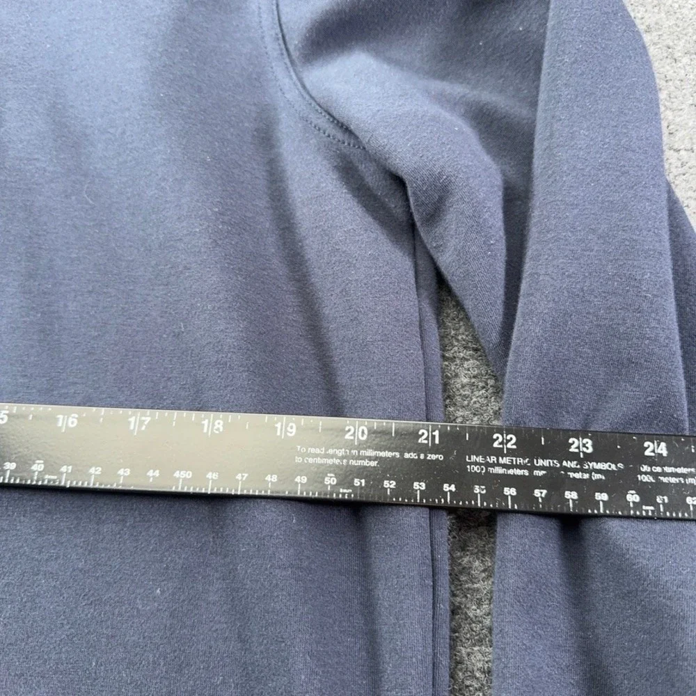 Banana Republic Mens Navy Blue Quarter Zip Hoodie Sweatshirt Large Cotton Blend